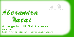 alexandra matai business card